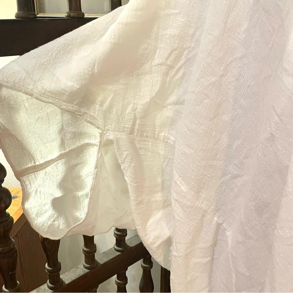 GARY GRAHAM White Cotton Lace Handkerchief Batwing Oversized Boho Fairy Top - Picture 5 of 10